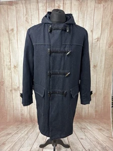 G-Star Raw Wool Denim Monty Coat Duffle Fireman Navy Blue Medium Double Breasted - Bild 1 von 24