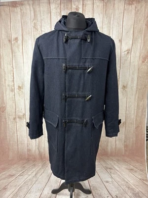 G-Star Raw Wool Denim Monty Coat Duffle Fireman Navy Blue Medium Double Breasted - Image 1 of 4