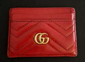 Gucci GG Marmont Rot Kartenetui Damen Original - Bild 1 von 4