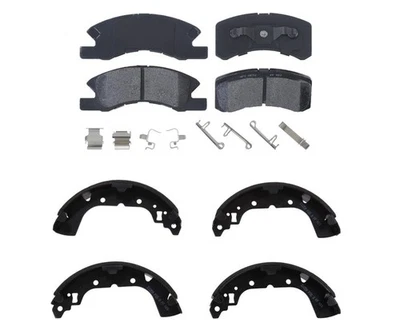 Front Ceramic Brake Pads & Rear Brake Shoes Fits 2017-2024 Mitsubishi Mirage - Image 1 of 4