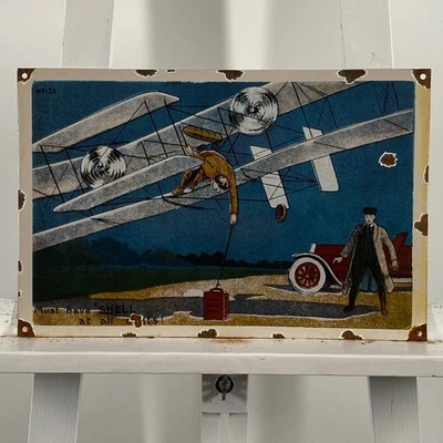 Shell Enamel Sign - 38x25cm (15x9.8") - Retro Garage Vintage Gas Station Signage - Image 1 of 4