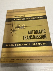 1951-58 Lincoln/ Mercury automatic transmission  Repair/Maintenance Manual - Picture 1 of 3