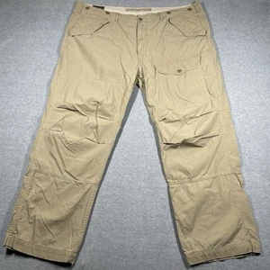 Vtg Polo Ralph Lauren Pants Mens 46B 46x31 Beige Cargo Pants Solid Utility Army - Picture 1 of 16