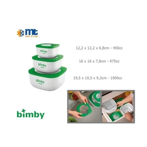 TRIS CONTENITORI ERMETICI PER ALIMENTI "VORWERK BIMBY" by GUZZINI - Foto 1 di 1