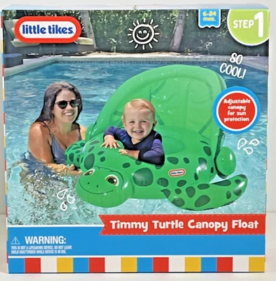 Little Tikes Тимми черепаха навес поплавок унисекс 6-24 месяцев Summer воды бассейн новый в коробке - Изображение 1 из 4