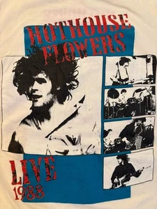 HOTHOUSE FLOWERS "LIVE 1988" Vintage Tour T-Shirt Large Single Stitch - Picture 1 of 4