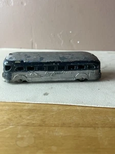 TOOTSIE TOY #747 Blue/Silver Metal Greyhound Lines 6” Bus - Picture 1 of 9
