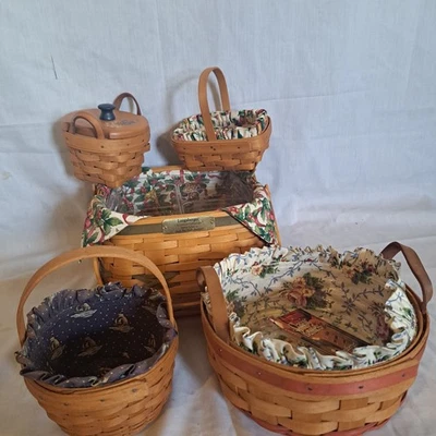Lote surtido de 5 cestas Longaberger Foto 1 de 4