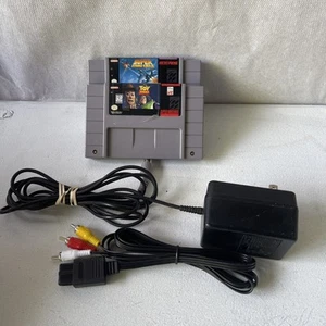 OEM Super Nintendo SNES Power Supply AC Adapter AV Cable + 2 Games A6 - Picture 1 of 1