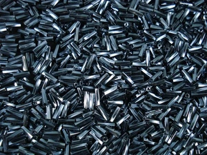 Bugle Beads Twisted 7mm Hematite 1kg Glass Tube Long DIY Jewellery - Picture 1 of 2