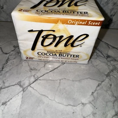 Tone Original Scent Cocoa Butter Cream Bath Bars Soap 2 Pack 4.5 Oz NEW NOS - Image 1 of 2