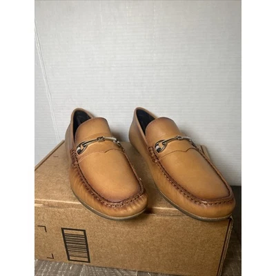 Zapatos sin cordones Marc Joseph New York para hombre talla 9,5 de cuero tostado 6120 TN NUEVOS SIN CAJA Foto 1 de 4
