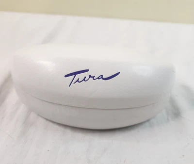 Estuche para gafas Tura blanco imitación cuero grabado cubierta dura Foto 1 de 4