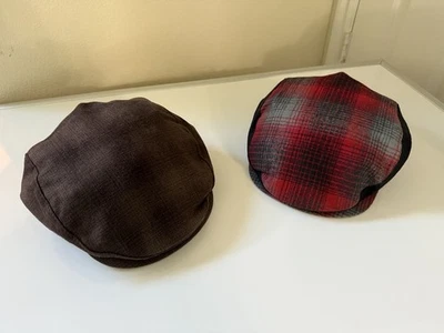 PENDLETON HAT LOT (x2) Newsboy Cabbie Flat Cap NEW Plaid Hombre Size M Fits SM - Image 1 of 4