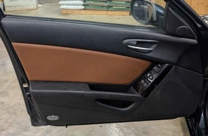 04-08 Mazda RX-8 Interior Black & Brown Leather Door Cards Panels Front and Rear - Picture 1 of 4