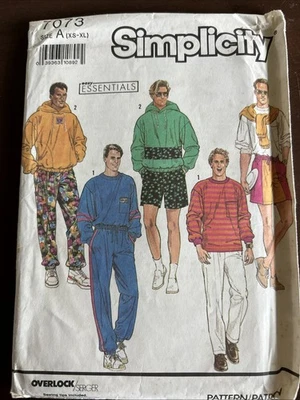 simplicity patterns7073 Men Or Pull-on Pants Or Shorts & Pullover Top Sz XS-XL - Image 1 of 3