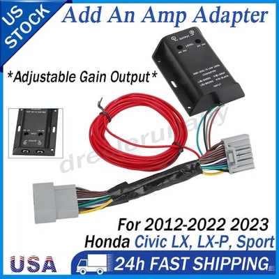 Add An Amp Amplifier Adapter Interface for 2012-2023 Honda Civic LX, LX-P, Sport - Изображение 1 из 4