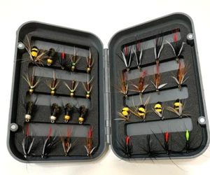 32pcs/Box Bead Head Fast Sinking Nymph Scud Fly Bug Worm Trout Fishing Flies - Picture 1 of 1