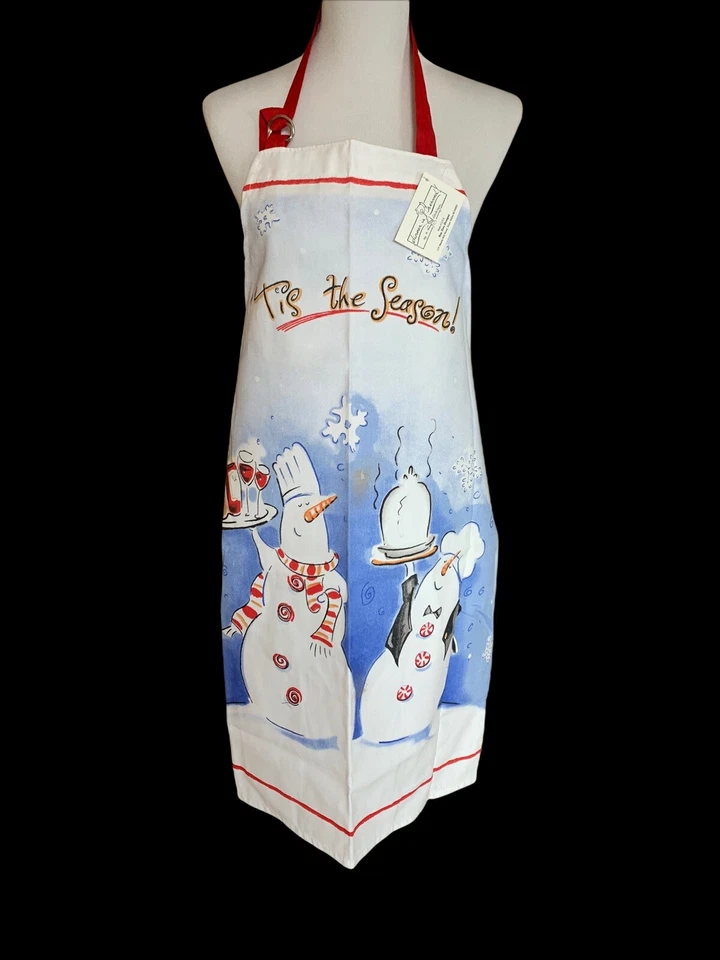Tis the Season Snow Chefs Christmas Cooking Holiday Full Apron NEW Kay Dee Desgn - Image 1 of 4