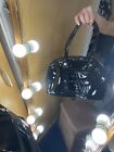 Versace Jeans Hand/Shoulder Bag Shiny Black Medium Size New Without Tags