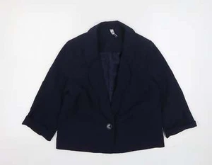 Henry Holland Womens Blue Polyester Blend Blazer Size 10 - Picture 1 of 12