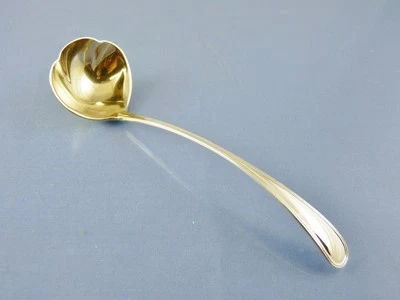 CUCHARÓN SAJÓN 1914 CREMA ORO LAVADO POR ABEDULES ESTERLINA 1904-24 Foto 1 de 4