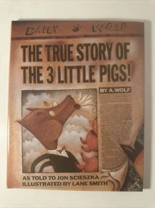 The True Story of the Three Little Pigs by Jon Scieszka Signed HC (Rare/Vintage) - Picture 1 of 4