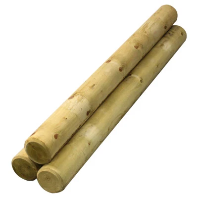 Rounded Timber Bollards | 1.2m x 100mm | 10 pack - Image 1 of 4