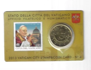 50 Cent Vatican 2013 Coin Card Stamp Vatican - Picture 1 of 1
