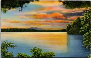 Postcard Beautiful Lake Sunrise Sunset Scenic Calm Water Postcrossing - Picture 1 of 2