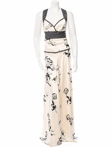 STUNNING, NWT, SUPER RARE, $3,295 DONNA KARAN SILK HALTER MAXI DRESS - Picture 1 of 3