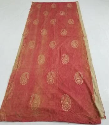 Vintage Traditional Indian Paisley Printed Cotton Curtain Panel 95x40 inches Foto 1 de 4