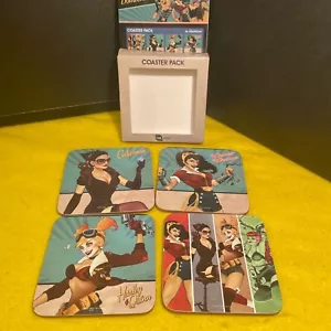 DC Comics Bombshells Coasters: Harley Quinn Wonder Woman Catwoman Poison Ivy - Picture 1 of 9