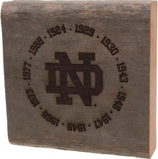 Notre Dame Fighting Irish 7" x 7" 11 Time National Champs Engraved Stadium Bench