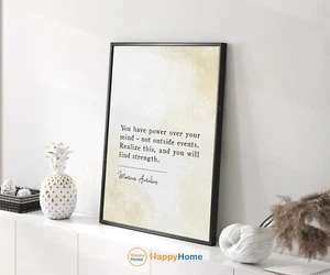 Marcus Aurelius Quote Wall Art Power Over Your Mind Motivational Sign Decor-PC07 - Picture 1 of 17