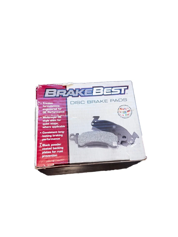 Pastilhas de freio BrakeBest D1114, pastilhas de freio a disco BB2 multicamadas, GMC Subaru - Imagem 1 de 4