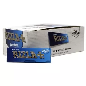 Cartine Rizla Blue Corte Blu 1 Scatola Da 50 Libretti - Zdjęcie 1 z 3
