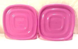 Rubbermaid Take Along #832 Tapas ~ Lote de 2 Tapas ~ 6” Cuadrado ~ Púrpura Pastel - Imagen 1 de 3