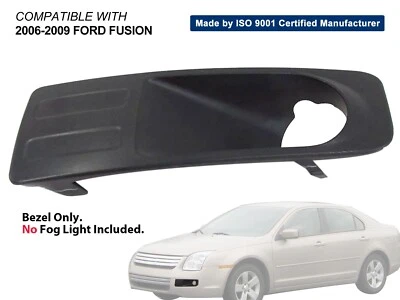 Parachoques delantero Ford Fusion 2006-2009 negro luz antiniebla bisel lado del conductor FO1038104 Foto 1 de 4