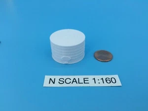 TANQUE DE COMBUSTIBLE o TANQUE DE ACEITE - Escala N 1:160 - 8 Tamaños DISPONIBLES! - Blanco EE. UU. - Imagen 1 de 8