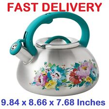 The Pioneer Woman Sweet Romance Stainless Steel Whistling Tea Kettle