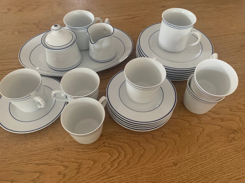 Form Marienbad Ingres Weiss *Blauer Rand Blauband *- versch. Teile zur Auswahl - Bild 1 von 1