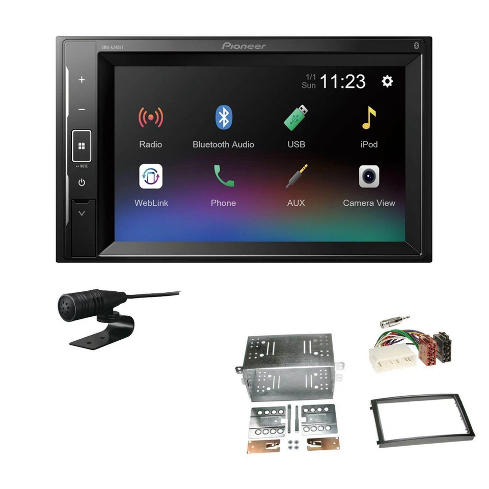 Pioneer DMH-A240BT Autoradio Bluetooth für Ssangyong Rexton II 2006-2013 schwarz - Bild 1 von 4
