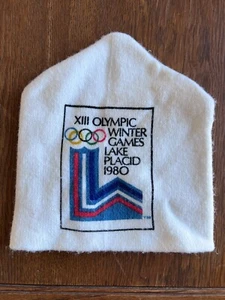 Vintage 1980 USA Lake Placid Olympic Beanie Ski Snow Hat Cap Athlete USA RARE - Picture 1 of 3