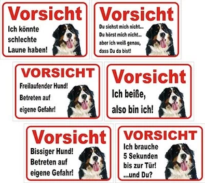 Schild Vorsicht Berner Sennenhund Größe 15x20 bis 60x40cm Hund Türschild - Bild 1 von 7