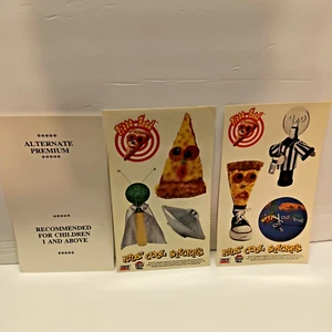 Pizza Hut Pizza Head Kids Cool Stickers Set Of Two 1995 An alternate premium - Picture 1 of 4