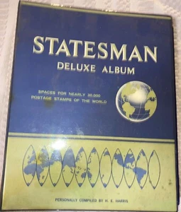 BOOK Stamps Statesman Deluxe Album H.E. Harris (No Stamps Are Inside) - Picture 1 of 3