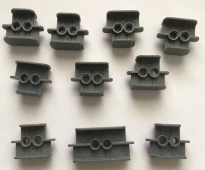 LEGO Lot 10 Technic Dark Gray Rubber Band Belt Holder 2 x 4 x 2 1/3 Parts Pieces - Image 1 of 3