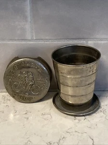 Vintage Metal Cyclists Cup Telescoping Collapsible Cup - Picture 1 of 12
