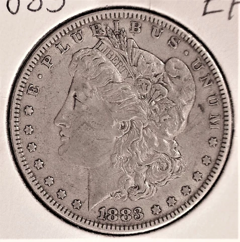 1883 Morgan Dollar, EF #1924 Cover